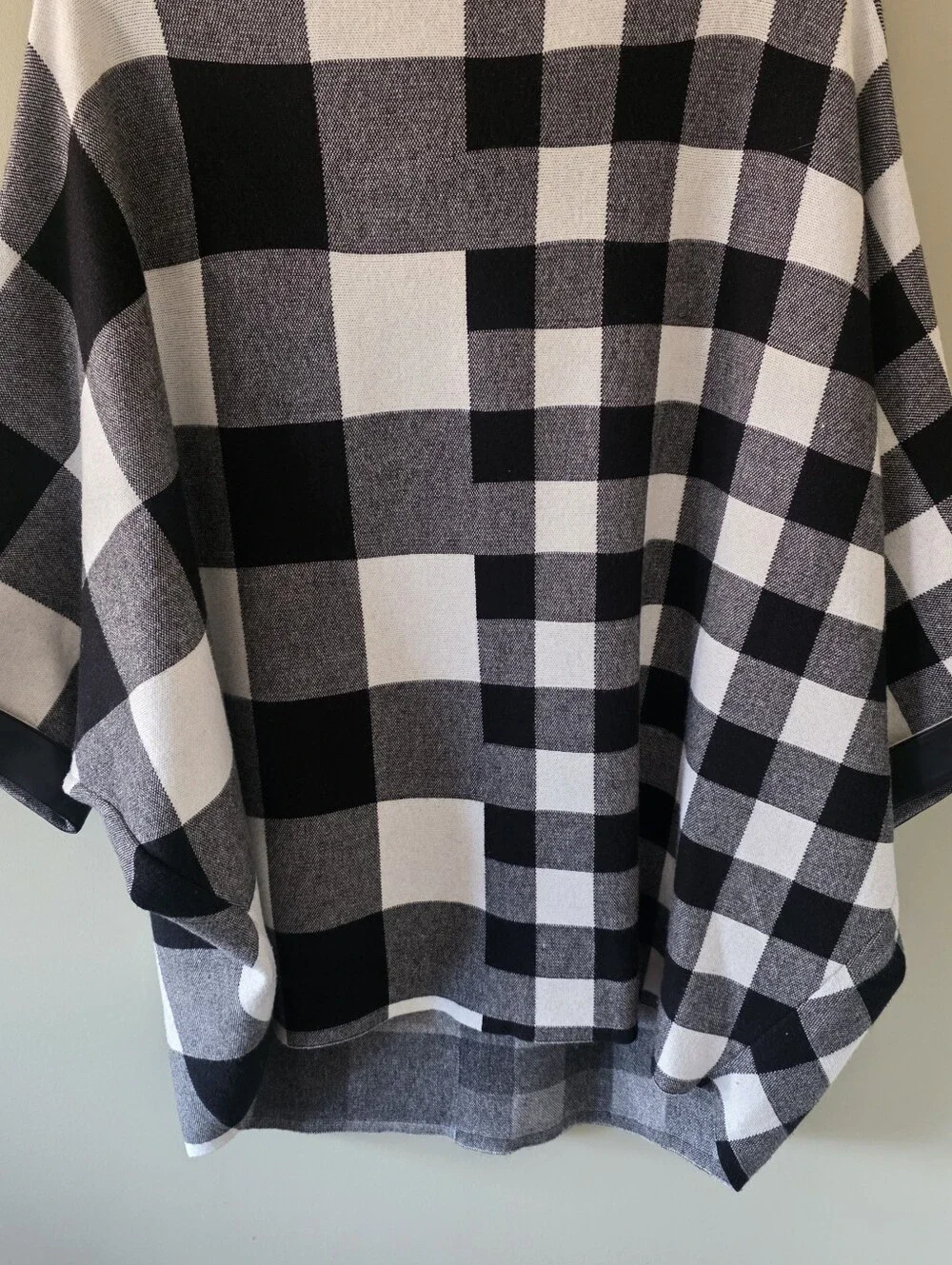 NWOT Joseph Ribkoff Buffalo Check Mock Neck Knit Poncho Size XXXL Contemporary